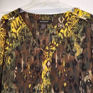 Ashley Stewart,  Brown/Multi Colored Blouse, Size 12 (GUC)